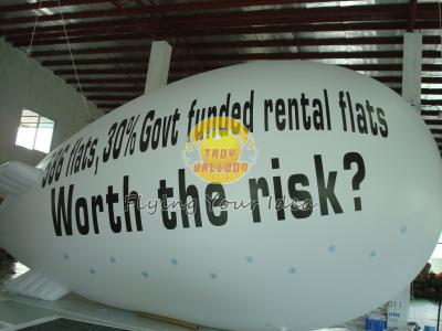 China White Inflatable Giant Advertising Balloons blimps with Full digital printing for parties for sale