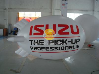 China Inflatable 0.18mm PVC Helium Zeppelin , Exhibition Digital Printing Helium Airships for sale