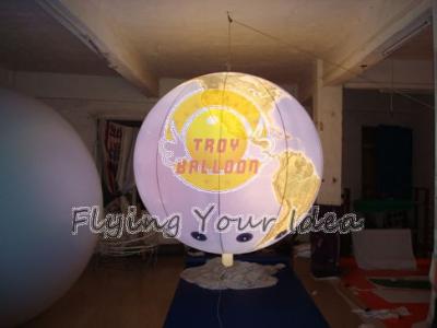 China 170mm Tether Points Inflatable Lighting globe Balloon for Entertainment events for sale