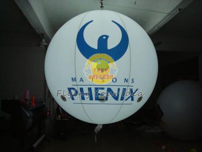 中国 広告のための 0.18mm ポリ塩化ビニールが付いている円形の耐火性および防水膨脹可能な照明気球 販売のため