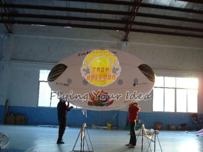 China 3.5*2m wiederverwendbare aufblasbare Werbungs-ovaler Ballon, 0.18mm Helium-Qualität PVC mit Seitendrucken zwei für Öffnungsereignisse zu verkaufen