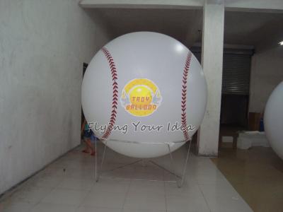 中国 直径 7 つの ft の屋外広告のためのよいゴムが付いている再使用可能な野球のスポーツの気球 販売のため