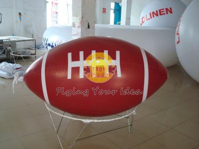China Red Inflatable Advertising Sport Rugby Ball Balloons with total digital printing for Party for sale