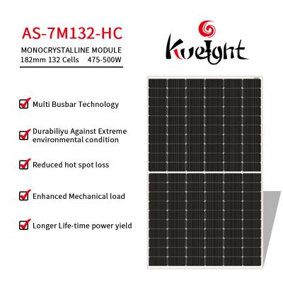 China Pv Module Mono Crystalline Solar Panel As-7m132-Hc 500w Solar Power Panel for sale