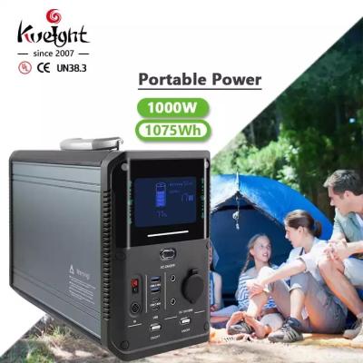 China Camping Equipment Solar Power Supply 1000w Portable Power Station Solar Generator 220v 110V Lithium Backup Battery for Outdoor for sale