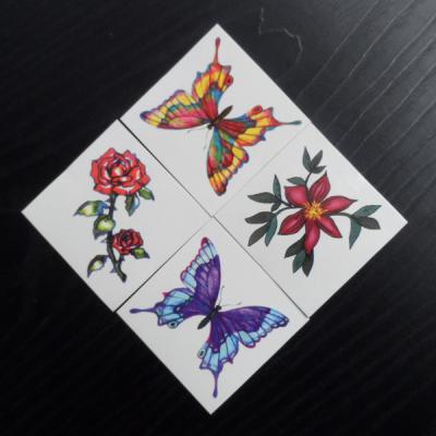 China Custom printed Full Color Printed temporary tattoos,flower tattoo, butterfly tattoo for sale