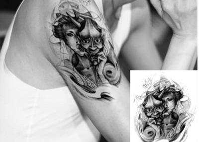 China Grandes etiquetas laváveis da tatuagem da arte da composição do corpo para os adultos bonitos à venda