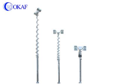 China Aluminum Alloy Night Scan Light Tower , Truck Mounted LED Light Tower Pneumatic Mast for sale