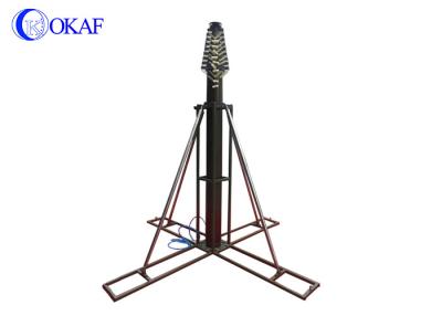 China 18m Height Telescopic Mast Pole Antenna Tower , Pneumatic Telescopic Mast Tripod for sale