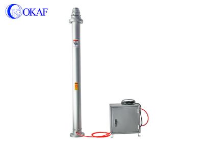 China 3-18 Meter Telescopic Light Tower , DC12V-15A Mobile Pneumatic Tower Mast For Camera for sale