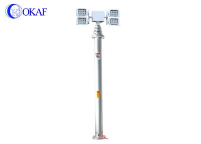 China 8M Aluminum Alloy Truck Mounted Led Light Tower Mobile Pneumatic Mast Lifting for sale
