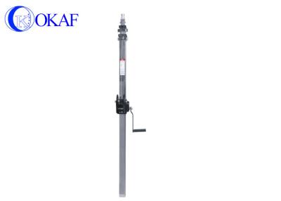 China OKAF 5M Telescopic Mast Pole Stainless Steel Hand Crank 6ft Anti Corrosion for sale