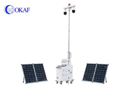 China Solar CCTV Trailer Construction Site Mobile Video Surveillance Trailer Metal Material for sale