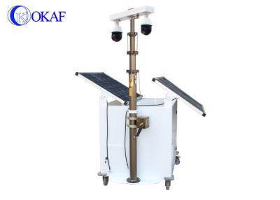 China Remolque móvil de la seguridad de la cámara del centinela de OKAF, remolque solar PR06 de la vigilancia del CCTV en venta