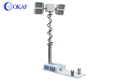 China 4*200W roof Mounted 66km/h Prostrate Telescopic Mast 72000lm for sale