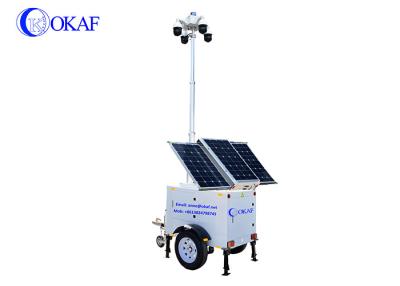China Höhen-mobile Wachüberwachungs-Anhänger Solar-IP65 PTZ-Kamera-9m zu verkaufen