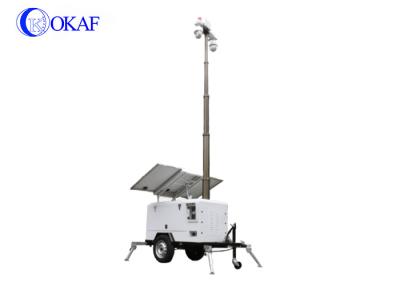 China Mobile Sentry GPS Position 9m 400Ah Telescopic Mast Pole HD 1080P PTZ Cameras for sale