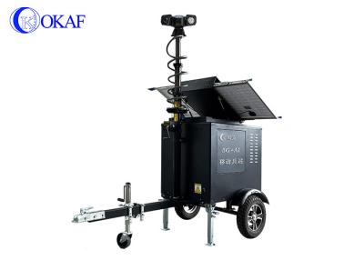China Mobile Sentry Video Surveillance Trailer CCTV Camera For Construction Sites for sale