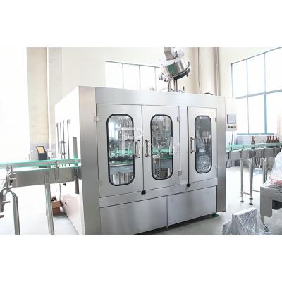 China 3 In 1 Carbonated Drink Filling Capping Machine Monobloc Glass Bottle With Aluminum Cap for sale