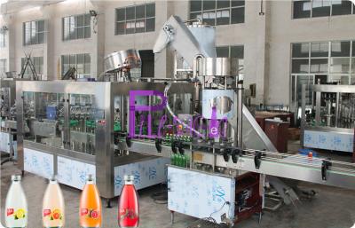 China Full Auto Glass Bottle Liquid Filling Machine , Fruit Juice Filler 8000BPH for sale