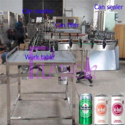 China Soft Drink Aluminum Can Filler Machine , Commercial Can Sealing Equipment for sale
