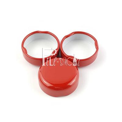 China 38mm 43mm Juice Glass Bottle Caps Lid 48mm 53mm 58mm Tinplate Metal Screw Cap for sale