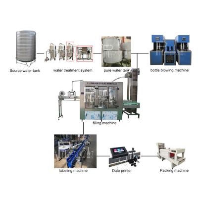 China 4000BPH Monoblock Mineral Water Filling Capping Production Line 500ML Bottle Rinsing for sale