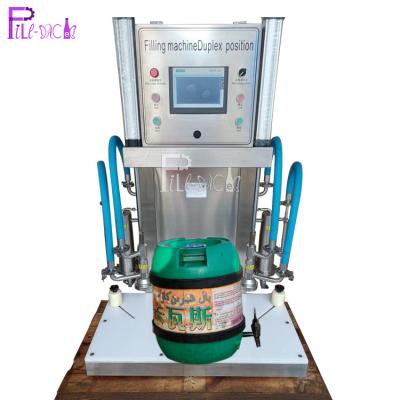 China Semi Automatic Beer Filling Machine Plastic Glass Bottle 2 Heads Line Device Filler zu verkaufen
