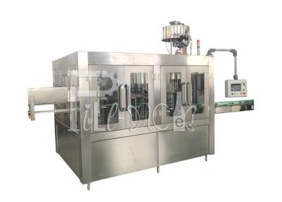 China Full Auto 8000BPH Metal Caps Fruit Juice Filler Touch Screen Control for sale