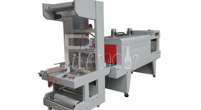 China Semi Automatic PE Film Wrapping Cutting Shrink Tunnel Packing Machine for sale