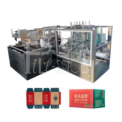 China Hot Glue  Bottle Case Packer Machine automatic continuous feeding for sale