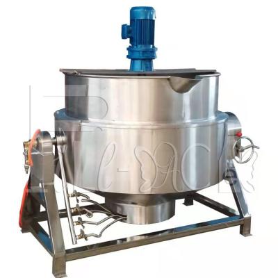 China SUS304 3 Layer Steam Double Jacketed Kettle With Agitator 200L for sale