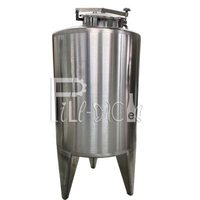 中国 500L-10000L三脚が付いている水処理システムのステンレス鋼の縦タンクのための無菌水ジュースのミルクの貯蔵タンク 販売のため