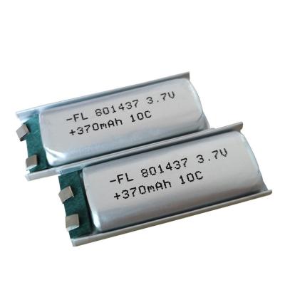 China Rechargeable Li Polymer Battery 801437 10c 370mah 3.7v for sale