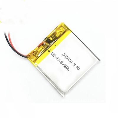 China Display Light Square Lipo Polymer Battery 303030 180mah for sale