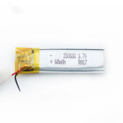 China 350830 60mah Lithium Lipo Battery for sale