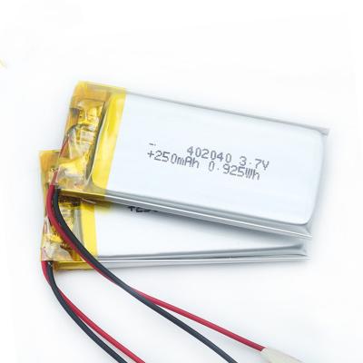 China 0.5C Small Thin Lithium Polymer Battery 402050 402040 Laptop Lipo Battery for sale