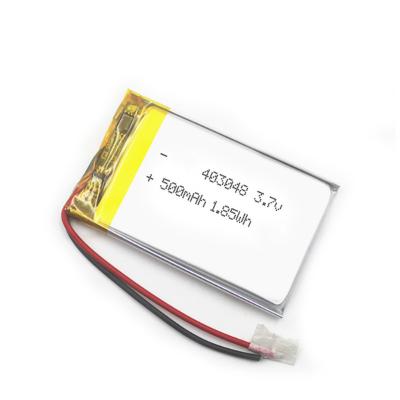 China MSDS 3.7 Volt Flat Lithium Polymer Battery Ultra Thin 403048 for sale