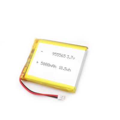 China 955565 Mobile Phone Medical Lithium Battery 3.7v 5000mah Lithium Polymer Battery Cells for sale