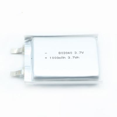 China IEC62133 8.0*30*43mm Medical Lithium Battery 3.7v 1000mah Lipo Battery for sale