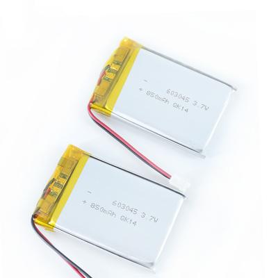 China 603045 3.7V 850mAh Rechargeable Li Polymer Battery For GPS for sale