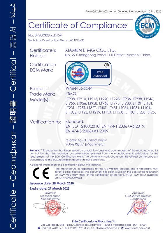 CE - Xiamen Ltmg Co., Ltd.