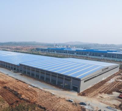 China Customized Estructura De Acero prefabricated prefab hall building steel structure Q355B warehouse workshop in China for sale