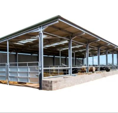 China Lightweight Prefab Steel Framed Agricultural Buildings Metal Cattle Shed CE Approval for sale