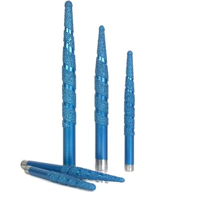 China Brazed diamond carving tools blue cnc router bit for marble Carving for sale