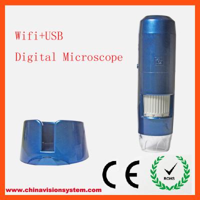 China WIFI+USB 5-200X Zoom Portable Digital Microscope for sale