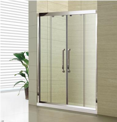 China Stainless Steel Double Sliding Frameled Simple Enclosed Shower Cabin for sale
