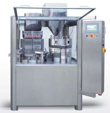China Vollautomatische Kapselfüllmaschine für harte Pellets in grauer Farbe zu verkaufen