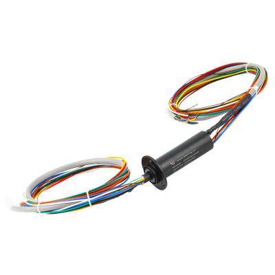 China 10 Circuits Ethernet Slip Ring Transmitting Current and 1000M Ethernet for sale