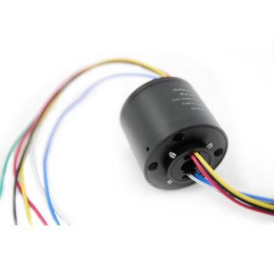 China 6 Circuits Through Hole Slip Ring With 12.7mm Hole Dia And 380VAC Voltage for sale